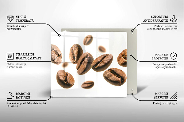 De vidrio templado Granos de café