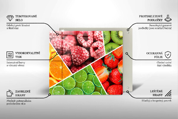 De vidrio templado Frutas coloridas