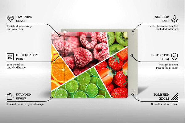 De vidrio templado Frutas coloridas