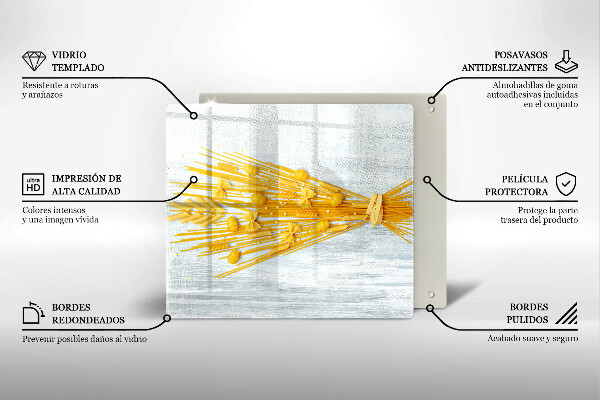 De vidrio templado Pasta