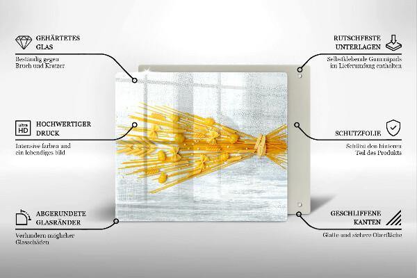 De vidrio templado Pasta