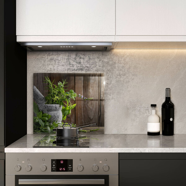 De vidrio templado Hierbas verdes