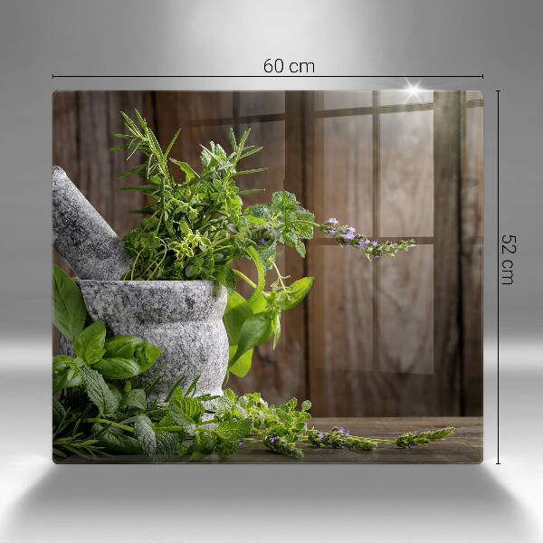 De vidrio templado Hierbas verdes