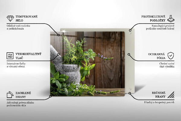 De vidrio templado Hierbas verdes