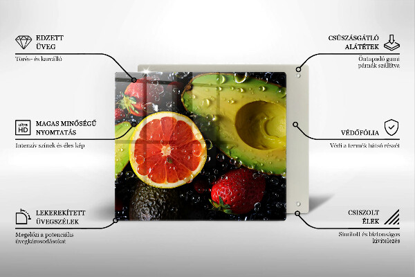 De vidrio templado Frutas y vegetales