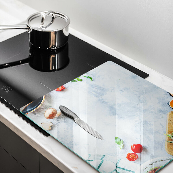 De vidrio templado Ingredientes en la cocina