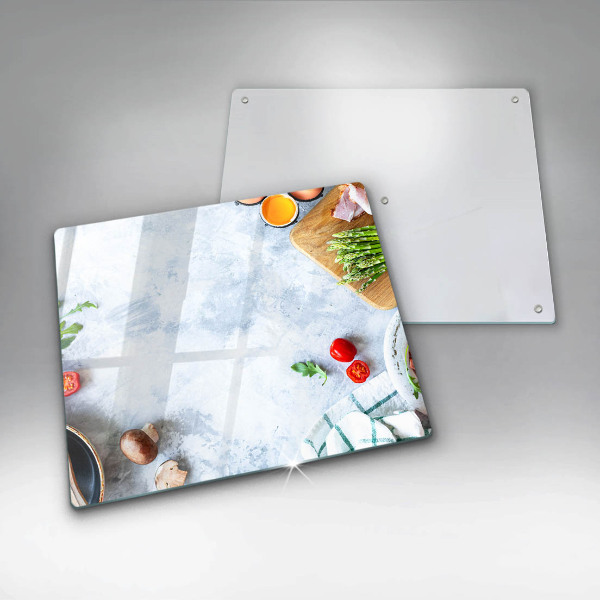 De vidrio templado Ingredientes en la cocina