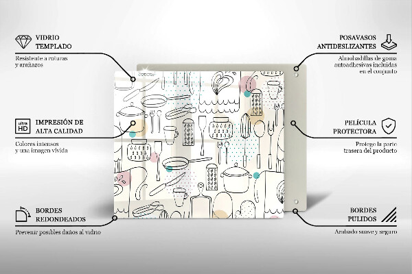 De vidrio templado Accesorios de cocina