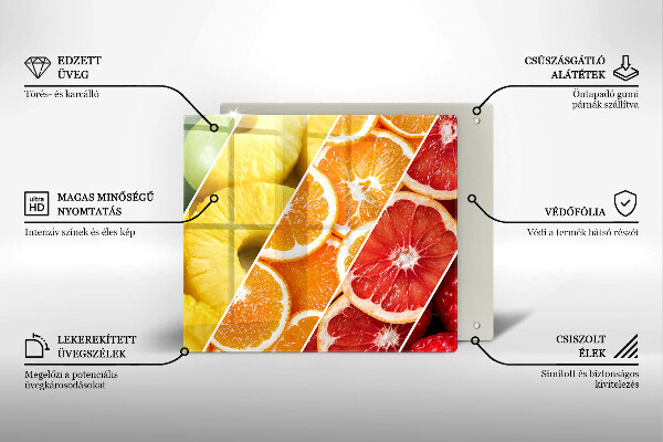 De vidrio templado Frutas coloridas