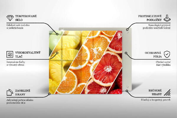 De vidrio templado Frutas coloridas