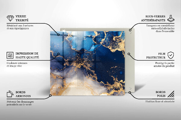 De vidrio templado Abstracción de mármol