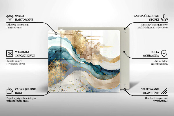 De vidrio templado Mármol colorido