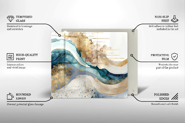 De vidrio templado Mármol colorido