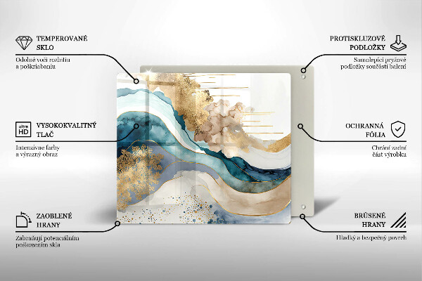 De vidrio templado Mármol colorido