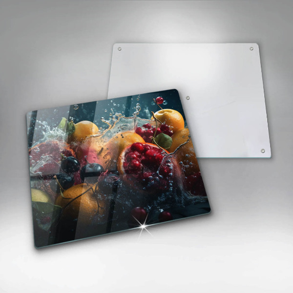 De vidrio templado Frutas en agua