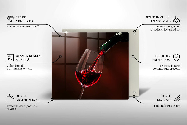 De vidrio templado Una copa de vino