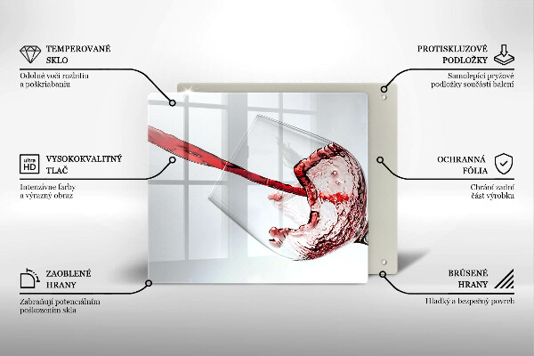 De vidrio templado Vino tinto