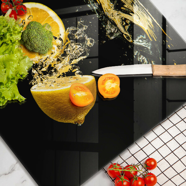 De vidrio templado Fruta jugosa de limón