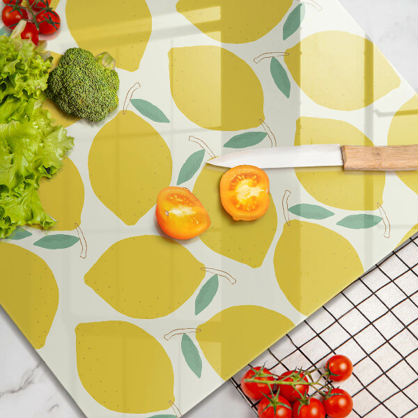 De vidrio templado Limones de dibujos animados