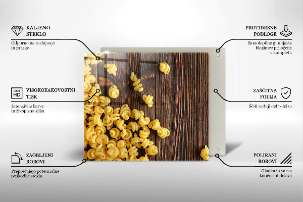 De vidrio templado Pasta en la mesa