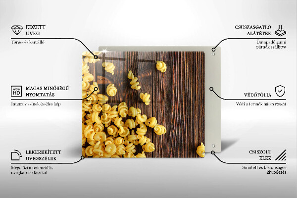 De vidrio templado Pasta en la mesa