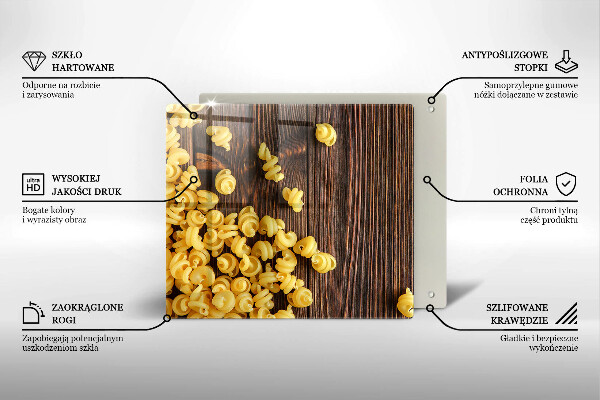 De vidrio templado Pasta en la mesa