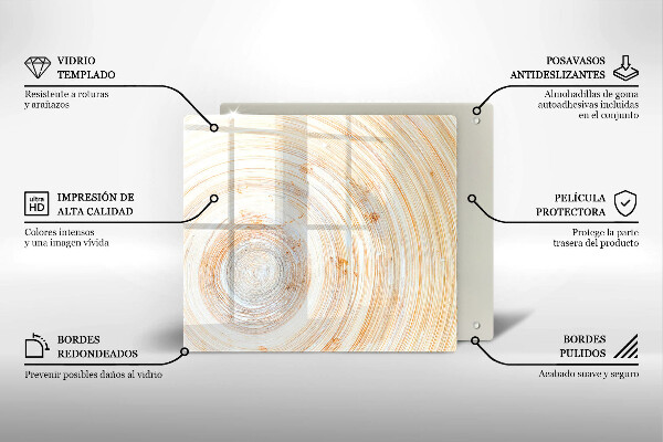 De vidrio templado Textura de madera