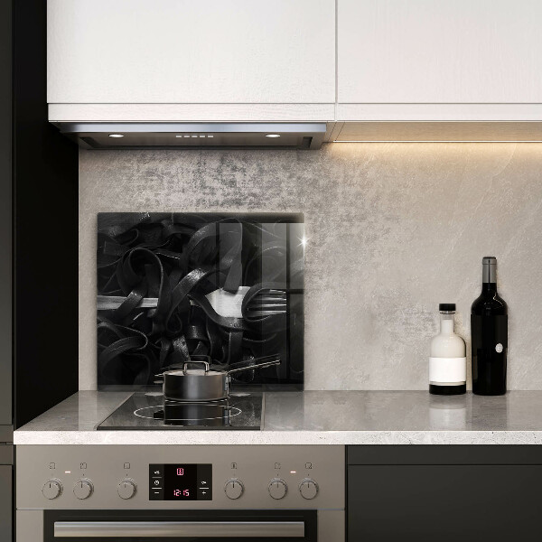 De vidrio templado Pasta negra de tallarines