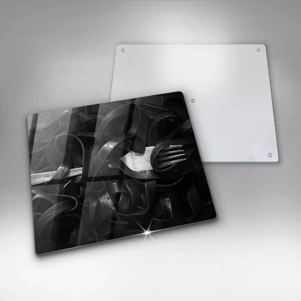 De vidrio templado Pasta negra de tallarines