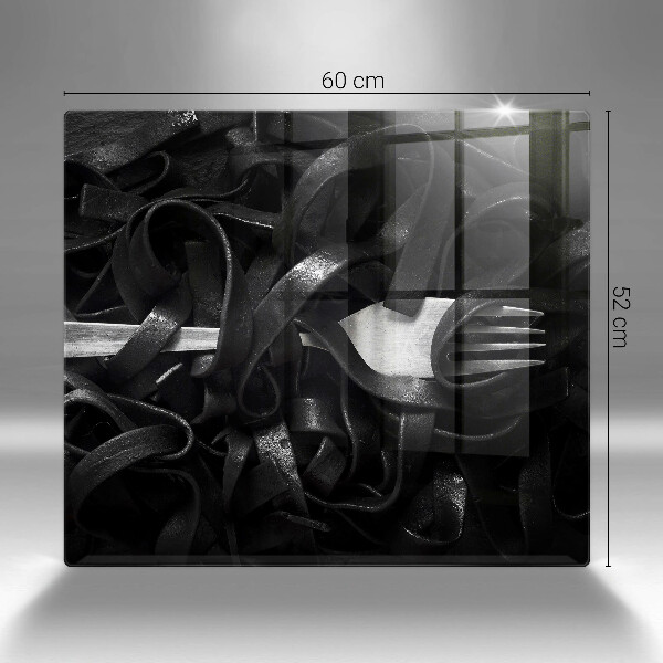 De vidrio templado Pasta negra de tallarines