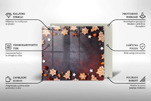 De vidrio templado Navidad de pan de jengibre