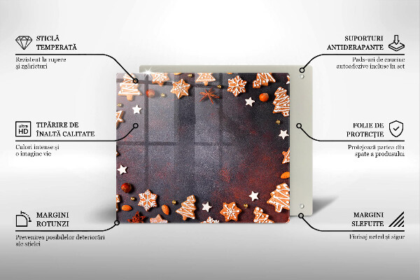 De vidrio templado Navidad de pan de jengibre