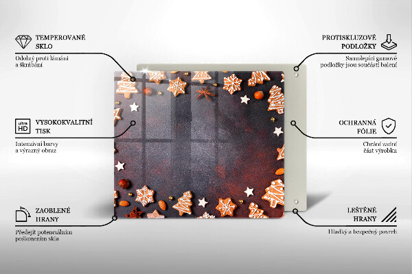 De vidrio templado Navidad de pan de jengibre