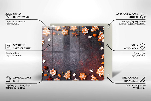 De vidrio templado Navidad de pan de jengibre