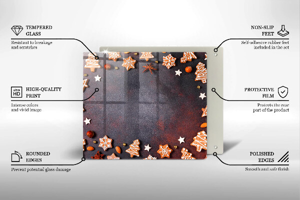 De vidrio templado Navidad de pan de jengibre