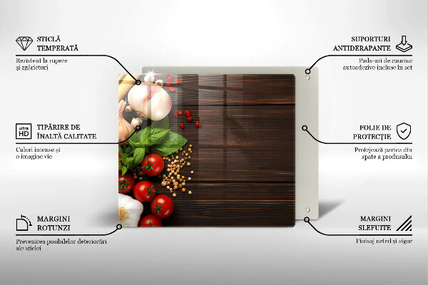 De vidrio templado Verduras en la mesa