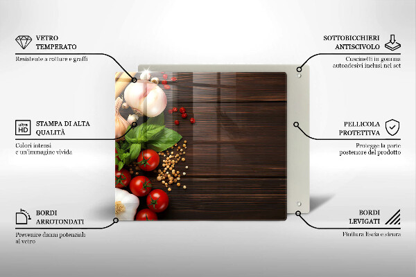 De vidrio templado Verduras en la mesa
