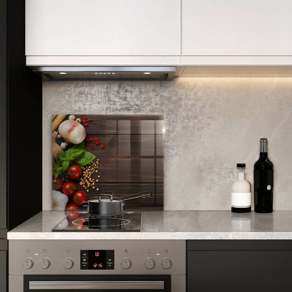 De vidrio templado Verduras en la mesa