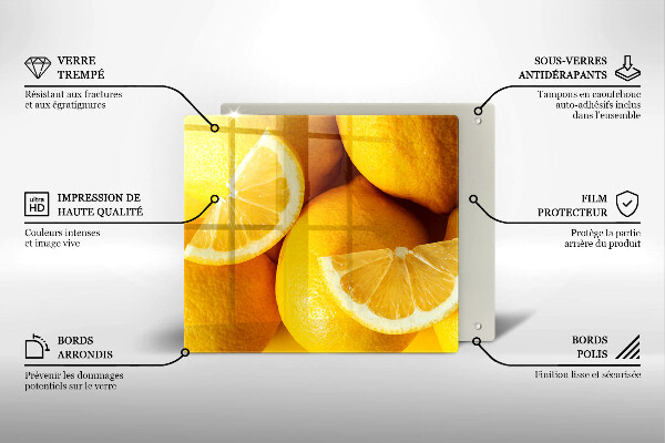 De vidrio templado Limones jugosos