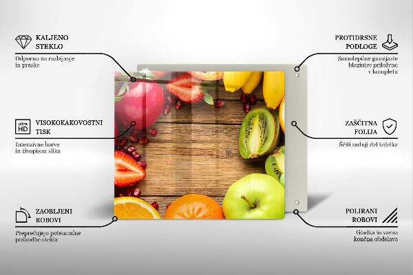 De vidrio templado Fruta fresca