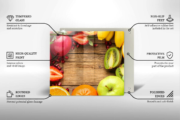 De vidrio templado Fruta fresca