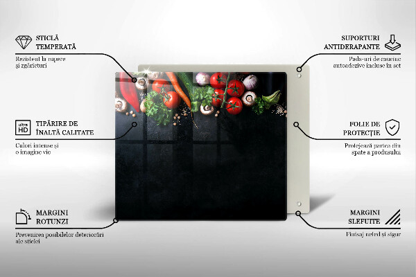 De vidrio templado Verduras coloridas