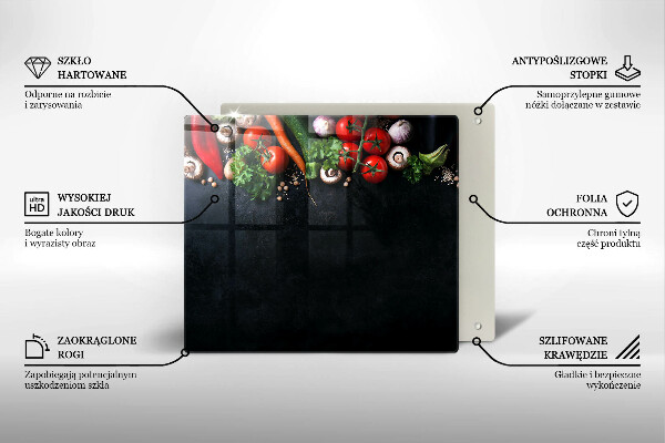 De vidrio templado Verduras coloridas