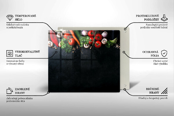 De vidrio templado Verduras coloridas