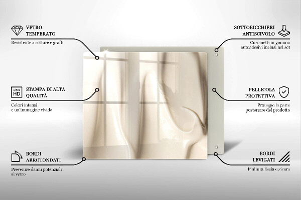 De vidrio templado Helado cremoso