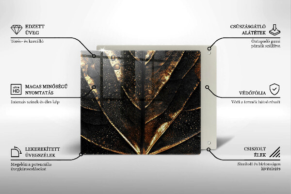 De vidrio templado Hoja de oro