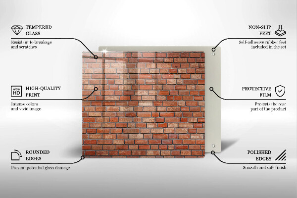 De vidrio templado Pared de ladrillo