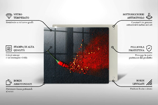 De vidrio templado Pimiento picante