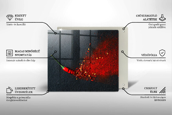 De vidrio templado Pimiento picante