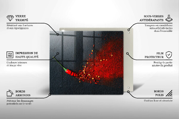 De vidrio templado Pimiento picante